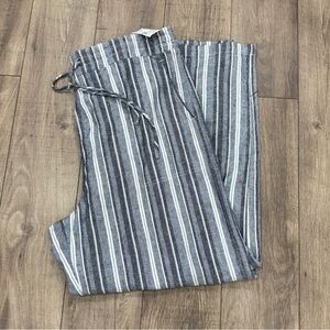 Westport  Linen Blend Striped Wide Leg Pants Size  XL Coastal  Seaside Resort